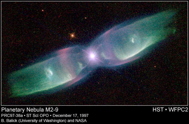 Le nebulose planetarie L intensa emissione di radiazione UV rilasciata dal nucleo caldissimo ionizza i gas, che ci appaiono pertanto luminosi.