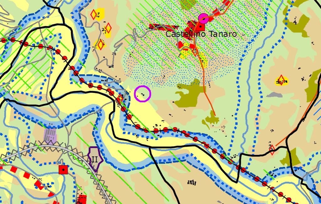 Estratto cartografico Aggiornamento Paesaggistico ai sensi del PPR 3-10-2017 Alla Tavola P4 Componenti paesaggistiche, sono riportate le componenti e i sistemi naturalistici, le componenti e i