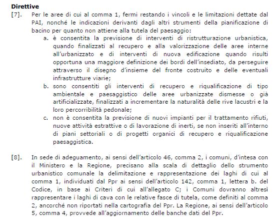 Art. 15 Laghi e territori contermini Il progetto non interessa laghi e territori contermini, pertanto