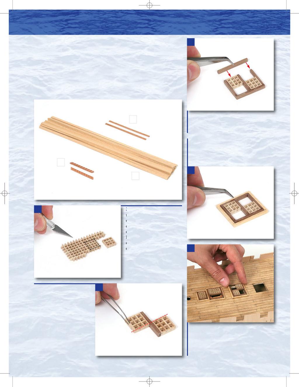 ISTRUZIONI DI MONTAGGIO SCHEDA 34 Montanti delle scale e listelli C 71 1 Montanti delle scale Listelli di ramino da1x4x100 mm 3 Listelli di rivestimento da x5x300 mm 34C Quando le due griglie saranno