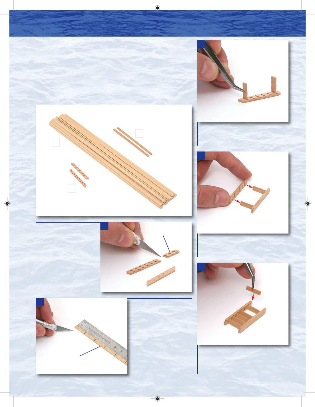 ISTRUZIONI DI MONTAGGIO SCHEDA 8 Montanti delle scale e altri listelli C 59 1 Listelli di rivestimento da x5x300 mm Listelli di ramino da 1x4x100 mm 3 Montanti delle scale 1 8C Inserisci un pezzo di