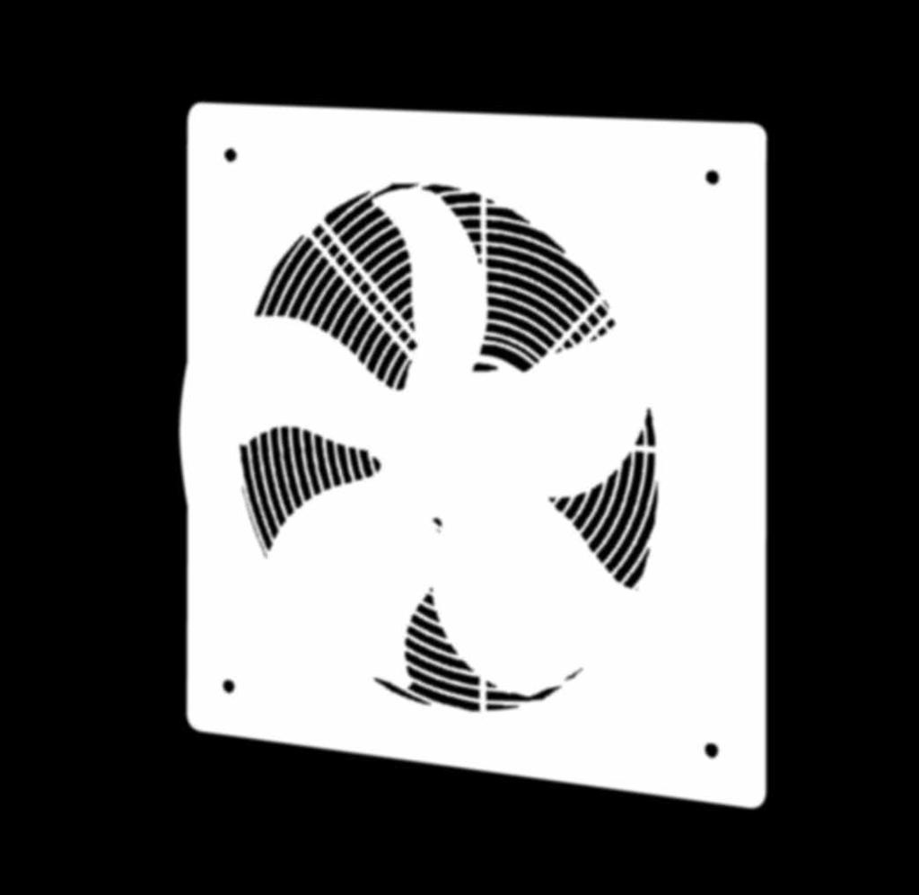Ventilatori elicoidali da parete con ventola Sickle equilibrata su due piani, di basso livello sonoro, protetti contro la corrosione