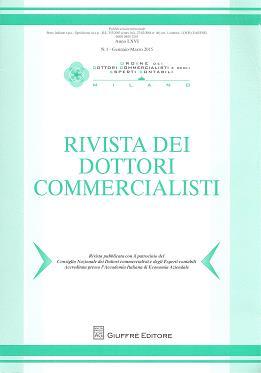 Problemi generali, Legge Rivista dei dottori commercialisti Posseduto dal 2015 E stata fondata nel 1949 dai Dottori Commercialisti di Milano; ha lo scopo di contribuire allo sviluppo di studi in