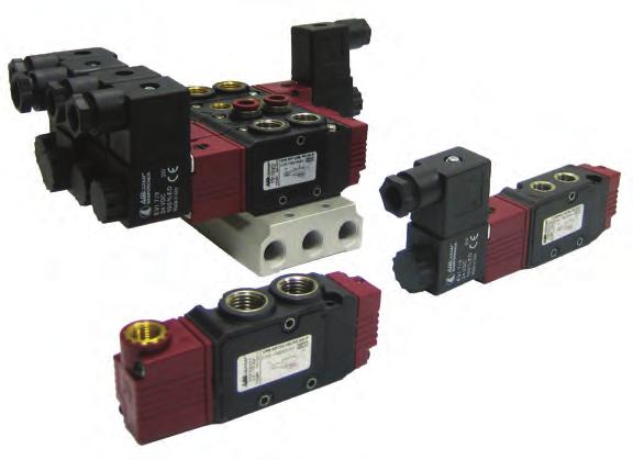 125 1/8-1/4 AU8 Elettrovalvole e valvole pneumatiche Solenoid and pneumatic valves Caratteristiche Genarali Funzionamento: a spola Taglia valvola: 22mm Connessione: 1/8-1/4 automatici ø 8mm Materiale