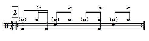 Un altro metodo di studio dei ritmi, di livello più avanzato, è quello di reinterpretare il groove con un accompagnamento differente.