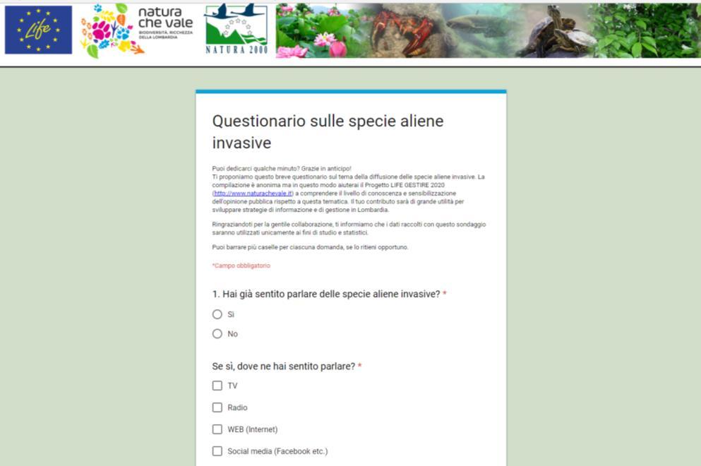 E ora metti alla prova le tue conoscenze sulle specie aliene invasive! Compila il nostro questionario sulle specie aliene invasive e scopri quanto ne sai sull argomento.