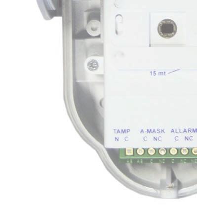 ltezza installazione 0,8-1,4 m (raccomandata 1 m) Tipologia rilevazione Selezionabile: ND - OR Tensione di lavoro 3,6 V con 2 batt.