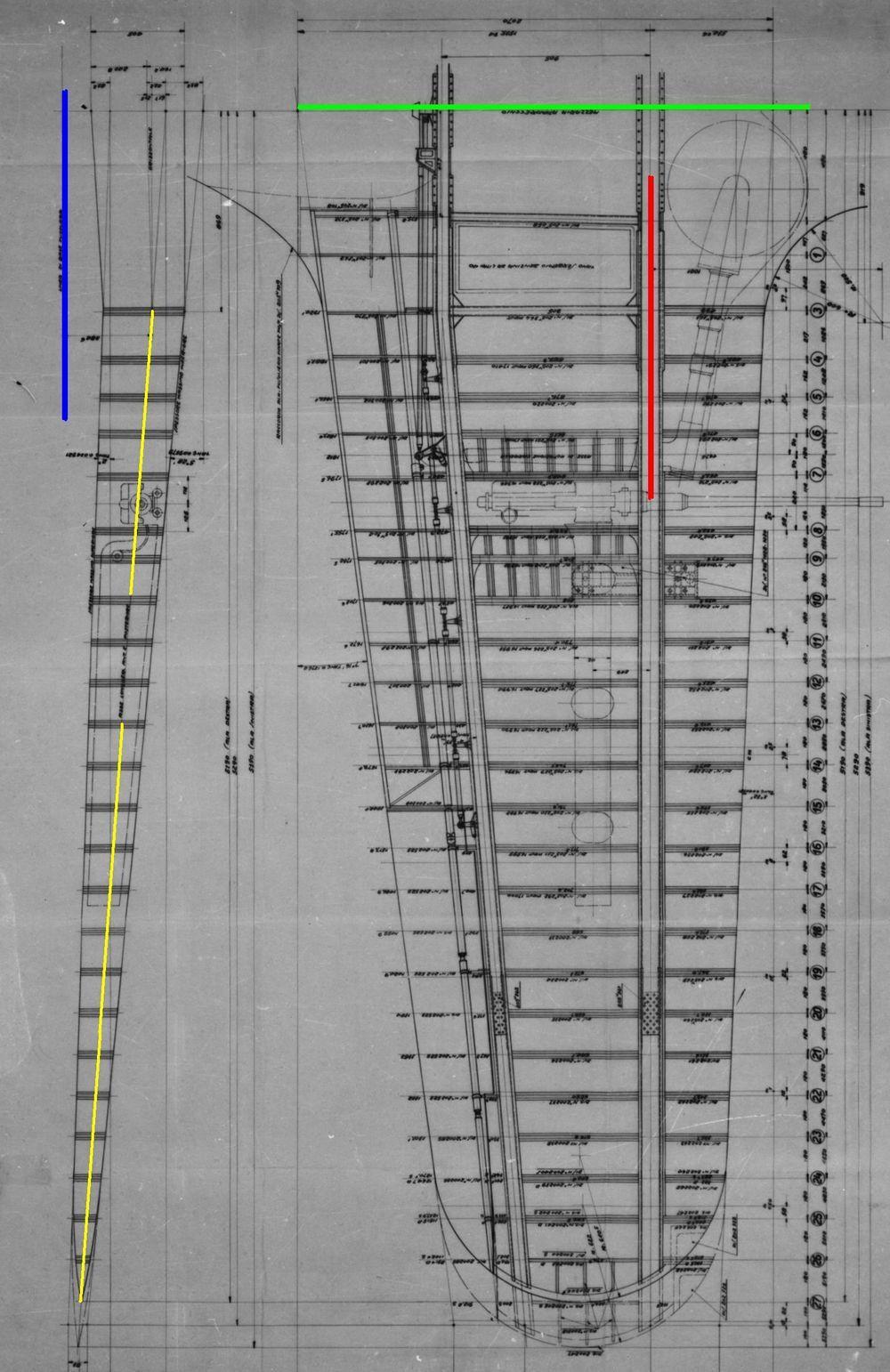 Disegni originali 205 V 356 vista frontale ed in pianta dell ala posizione di centine e longheroni lunghezze delle sezioni delle centine e lunghezza totale (compreso spessore