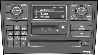 Infotainment Funzioni della radio Si possono memorizzare fino a 10 stazioni sulle rispettive bande AM, FM1 e FM2, in totale 30 stazioni.