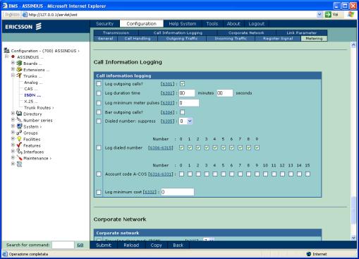 2. Trunks /ISDN Selezionare le impostazioni in modo che vengano