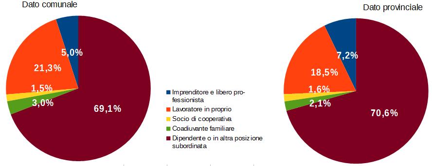 1) DINAMICHE ECONOMICHE OCCUPAZIONE Dall'ultimo censimento risulta che il 58,6% degli occupati a Reggiolo sia relativo al settore industriale, rispetto al 47% della media provinciale, a conferma dell