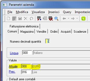 Questa valuta deve essere impostata come principale sul sito e-commerce; al riguardo consultare la relativa documentazione in linea. 2.4.