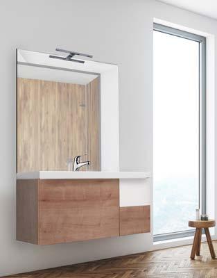 completo di lavabo e specchiera dim:95x51 H56cm - Specchio 95