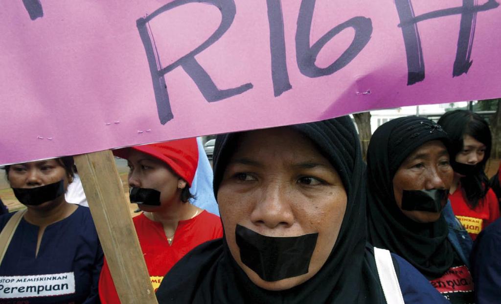 Indonesia-protesta femminile Marzo 1 2 3 4 5