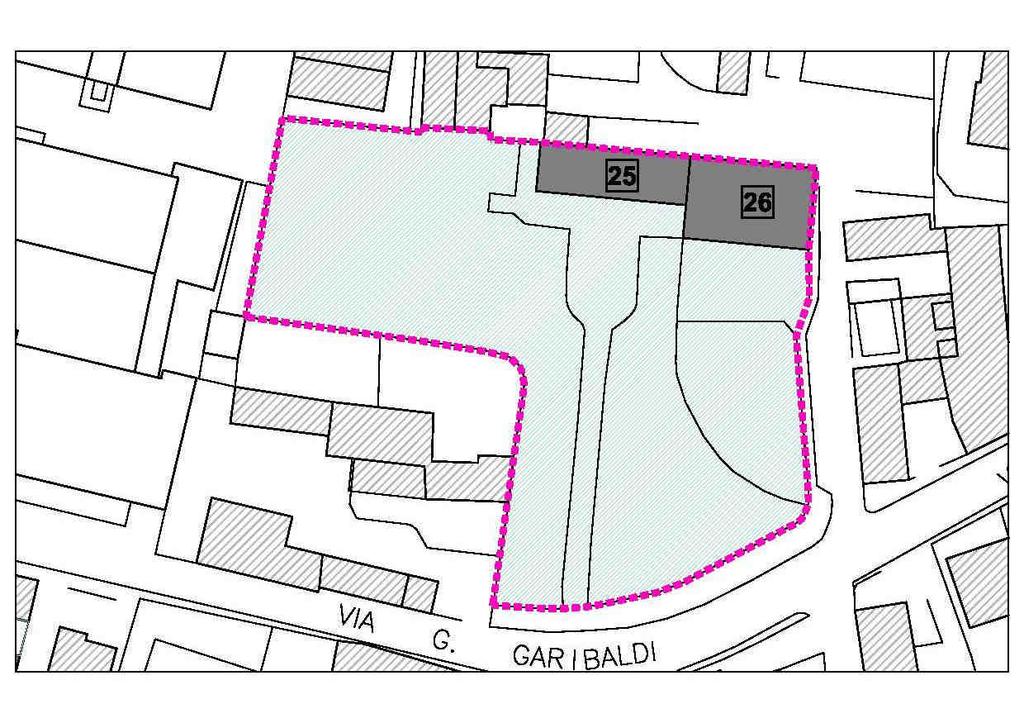 A11 PIANO DI RECUPERO A11 LOCALIZZAZIONE: Via Garibaldi S.l.p. Edifici esistenti: Edificio n. 25-2 piani 474 m 2 Edificio n. 26-2 piani 354 m 2 Totale: 828 m 2 S.l.p. Portici: 126 m 2 Totale S.