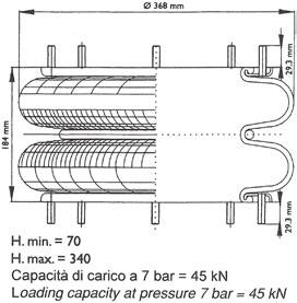 Molle ad aria a lobi / Convoluted air springs 0137 SA520137 AUSTERAS...35 BATTAGLINO.