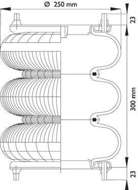 Molle ad aria a lobi / Convoluted air springs 0211 SA520211 GRANNING...45 SEG SAMRO...76 WEWELER.