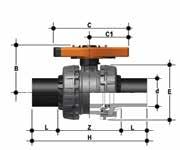 VXENV Valvola a sfera a due vie Easyfit con attacchi femmina, filettatura NPT R DN PN B C C 1 E H L Z g 2 1/2 65 16 142 214 115 157 211 33,2 144,6 2750 VXENV212E VXENV212F VXENV212M 3 80 16 151 239