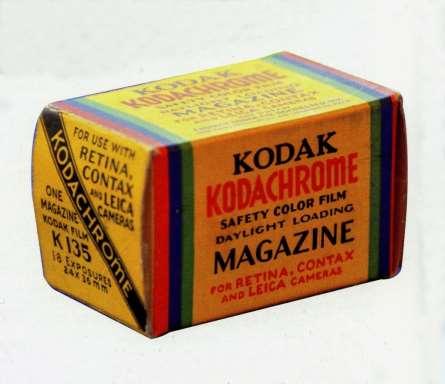 1935 La Kodak commercializza il "Kodachrome", la prima pellicola a colori.