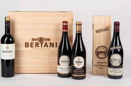 BERTANI Cassetta in legno da 3 bottiglie Amarone della Valpolicella Valpantena 2014 Ripasso della Valpolicella 2015 Valpolicella classico 2017.