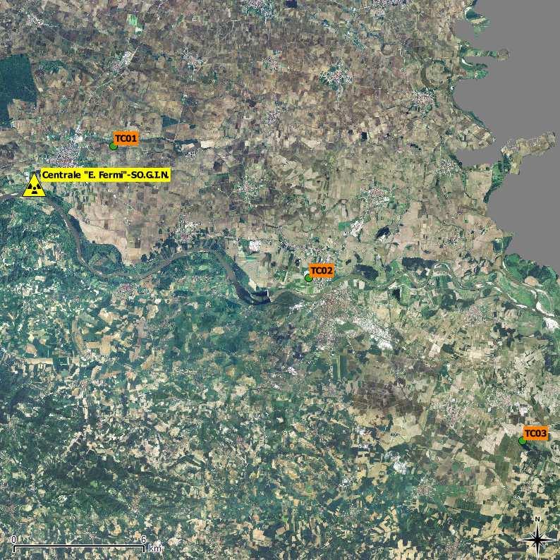 Figura 8 Andamento della concentrazione di Cs-137 nel mais prelevato nel punto TM01 (Bq/kg). La linea orizzontale rappresenta il valore soglia per la non rilevanza radiologica.