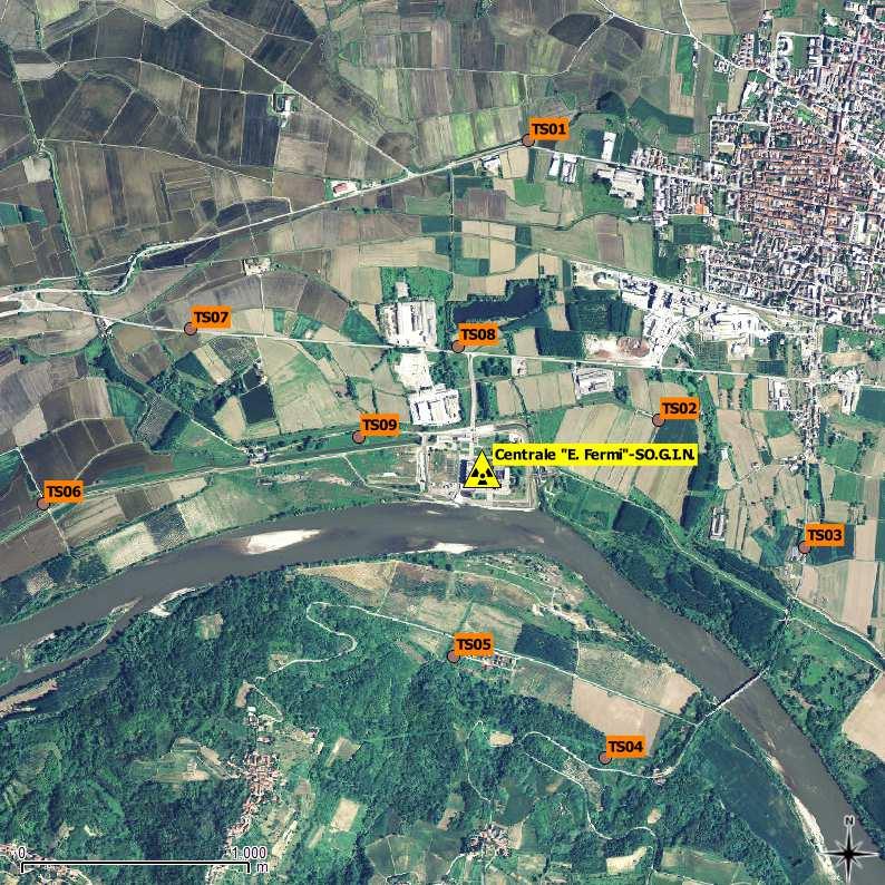 Figura 9 Andamento della concentrazione di Sr-90 nel latte vaccino crudo campionato nel punto TC01 (Bq/l). La linea orizzontale rappresenta il valore soglia per la non rilevanza radiologica.