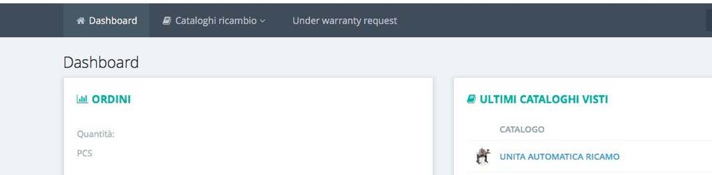 2. Claim report request Per compilare la richiesta di pezzi in garanzia clicca su Under warranty request. Digita il Serial Number nella casella corrispondente e poi clicca su NEXT.