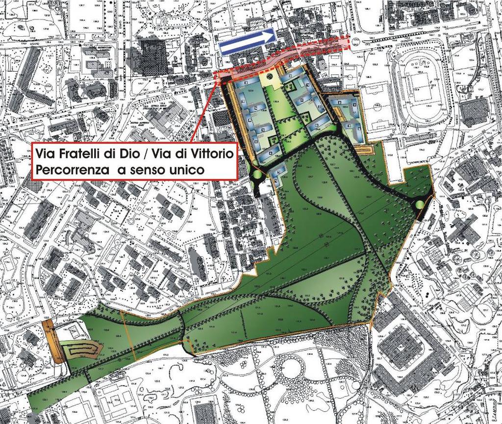 6.2.2 SCENARIO DI RIFERIMENTO B Questo scenario prevede Via Fratelli di Dio ed un tratto di Via di Vittorio a senso unico provenendo da Via Carlo Marx.