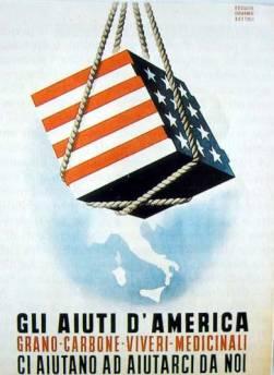 Il piano Marshall 1. Che cosa simboleggiano queste immagini? 2. Perché proprio gli U.S.A? Il manifesto tedesco reca le scritte "Via libera al piano Marshall".