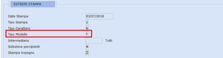 Con "Tipologia Invio: 2 - invio in più flussi separati", in presenta di più intermediari "Reali", è possibile ottenere stampe separate indicando le seguenti