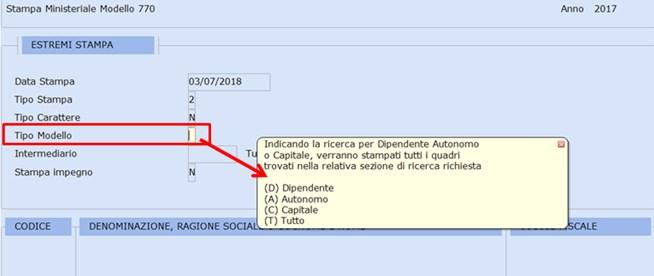 stampate in un unico pdf da una a tre distinte dichiarazioni, in base alle impostazioni effettuate all'interno della scelta DI "Dati Intermediario".