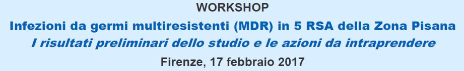 Le infezioni da MDR in RSA: prevalenza e fattori