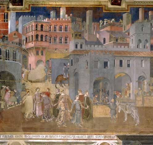 Effetti del buon governo in città e in campagna, Sala dei nove, Palazzo pubblico, Siena (Ambrogio Lorenzetti).