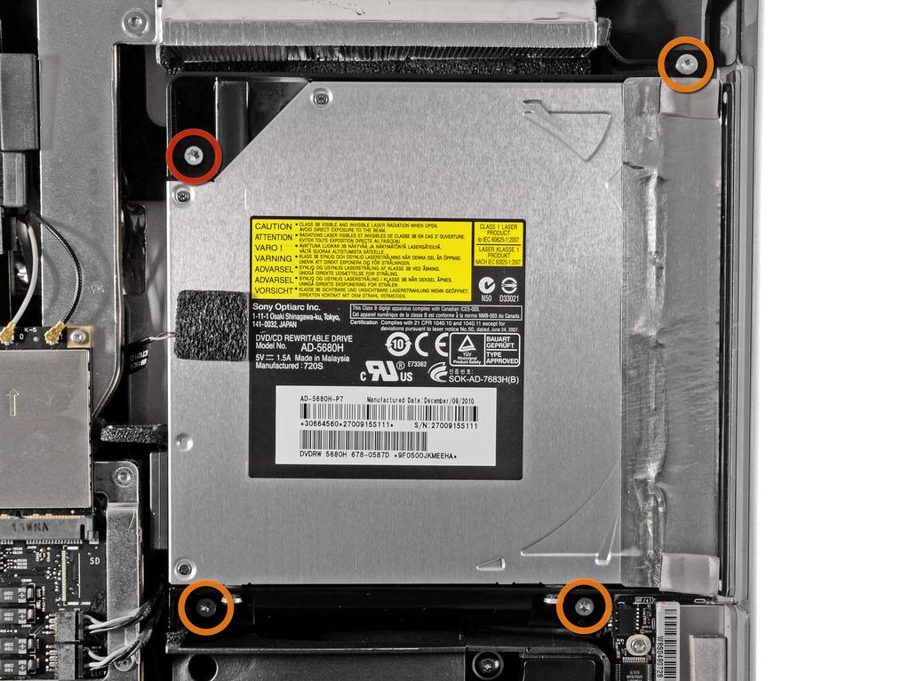 Installazione secondo SSD Passo 10 unità ottica Rimuovere le