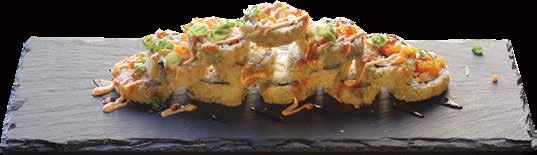 branzino con tobiko* crunchy all'esterno e teriyaki 141 SURIMI ROLL