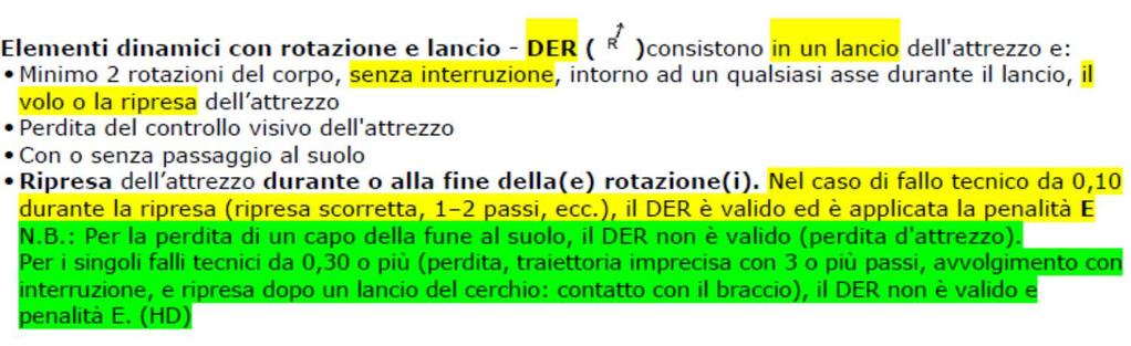 MAESTRIA D'ATTREZZO Illimitate Minimo 1 BASE (Gruppi tecnici Fondamentali e/o altri Gruppi tecnici dell attrezzo) + minimo 2 criteri 2 BASI + minimo 1 criterio Tutti i