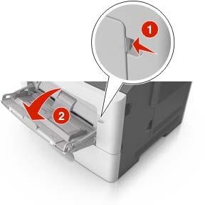 Caricare la carta preforata con i fori rivolti verso la parte anteriore del vassoio.
