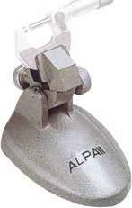 interchangeable clamp. Supporto con base in ghisa e morsetto intercambiabile in lega leggera.