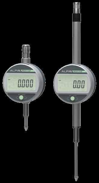 Indicators Digital indicator Comparatori digitali Robust construction, water and coolant resistant. New technology with configurable menus. Automatic wake-up and sleeping mode, absolute system.
