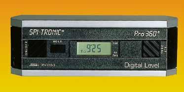 Bevels & Levels Digital protractor Inclinometro digitale Digital level, 360 (4x90 ) protractor and inclinometer. Zero setting at any position.