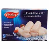 più FIORI DI NASELLO FINDUS surgelati, 6 pezzi, 300 g