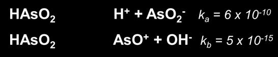 ARSENICO L Arsenico è l elemento più acido che si incontra nella analisi dei cationi.