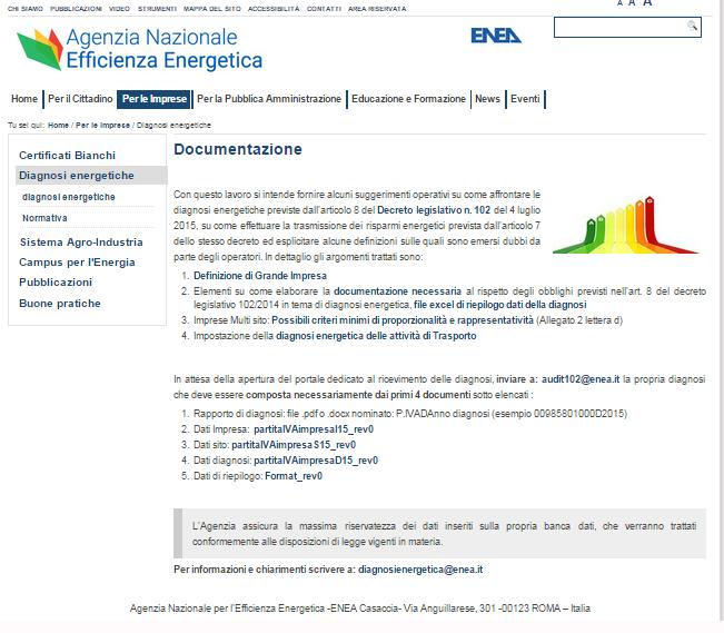 Documentazione http://www.agenziaefficienzaenergetica.