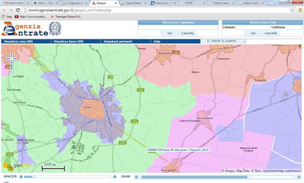 Open Street Map Agenzia delle