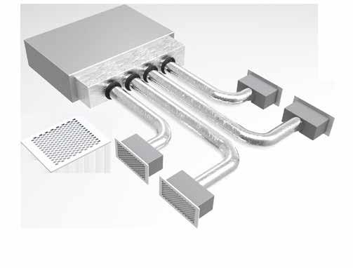 WB11161512 2 PLENUM ISOLATI CON ATTACCO POST. PER BOCCHETTA (332 x 182 mm) COD. PWD100005 2 SERRANDE DI TARATURA PER BOCCHETTA 332 x 182 mm COD. W11161568 1 TUBO FLESSIBILE DOPPIA PARETE ALL.