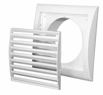 MATERIALE ABS IDEALE SIA PER LA RIPRESA CHE PER LA MANDATA DELL'ARIA MONTAGGIO A PARETE O A SOFFITTO TEMPERATURA DI UTILIZZO: DA -40 C A +40 C L H