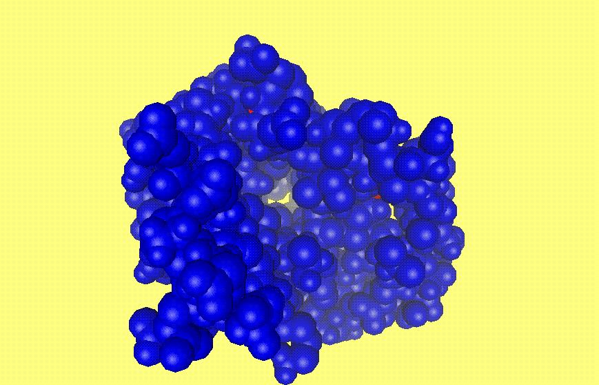 Rappresentazione di una proteina tramite sfere di raggio di van der Waals Gli