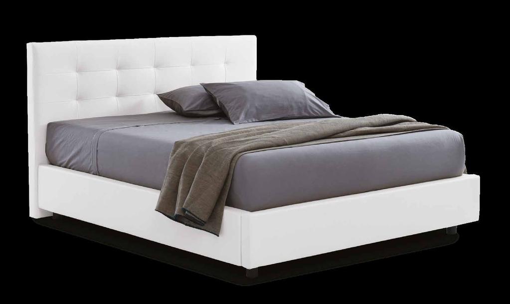 Letto Quadrotto Duplex A Caratteristiche Struttura interna con particelle di legno spessore 18mm Imbottitura in espanso morbido, rivestito in velletino accoppiato atossico e indeformabile