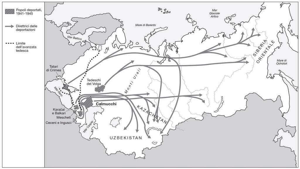 DEPORTAZIONI IN URSS, 1941-44 Fonte: A. Ferrara e N.