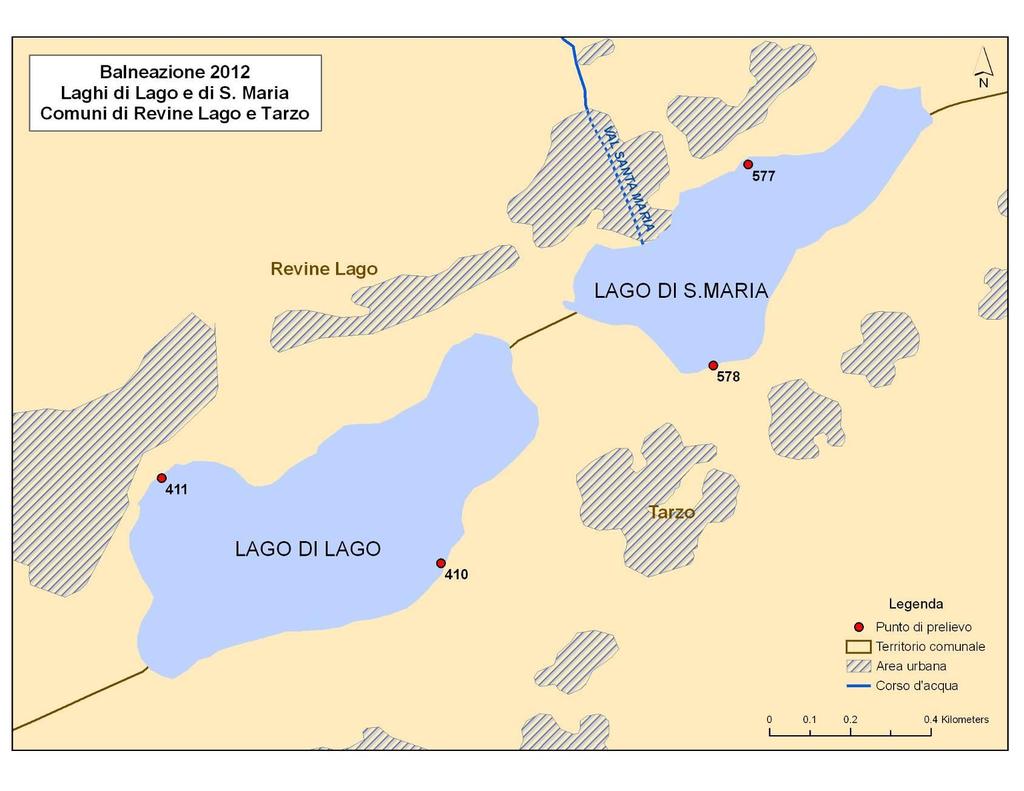 Figura 8 Balneazione 2010-2013 Laghi di Lago